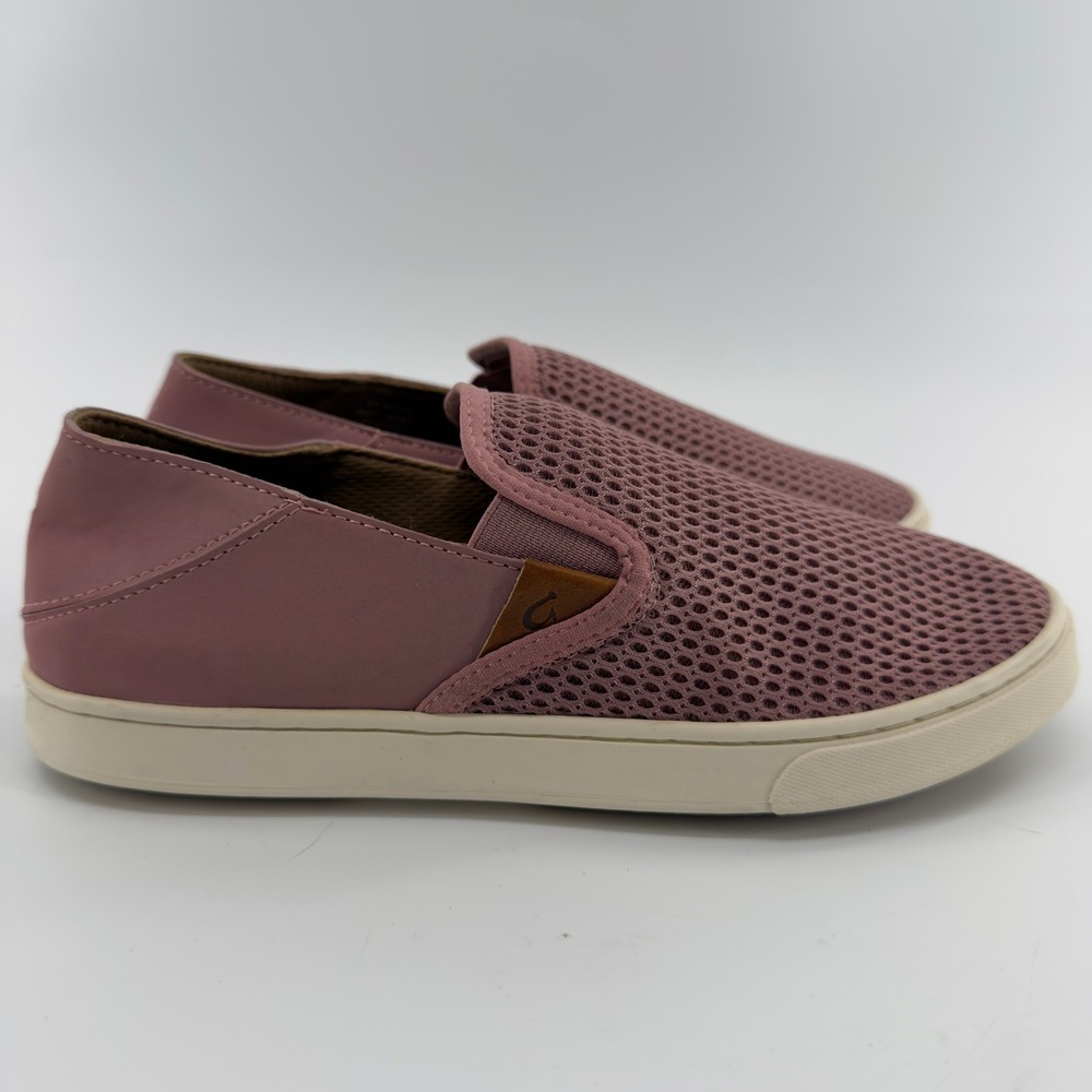 OluKai Pehuea Womens‎ 8 Pink Mauve Mesh Slip On Sneakers Drop-In Heel